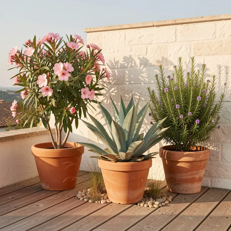 Plantes pour terrasse ensoleillée dans le Rhône
