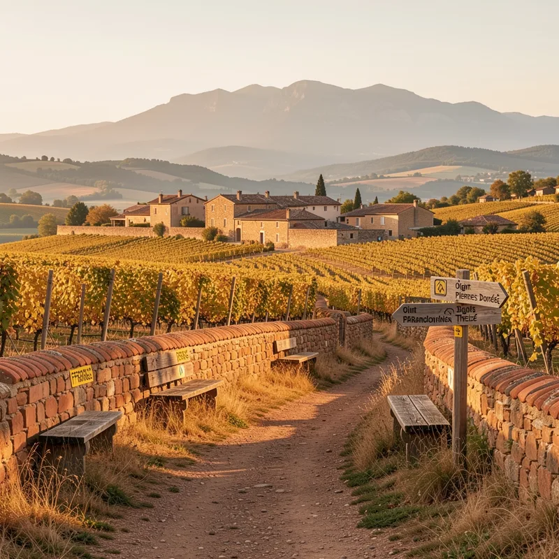 Sentier du Pays Beaujolais : itinéraire d'une journée à pied